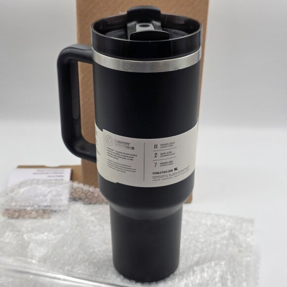 Stanley Black Chrome 40 Oz Quencher Tumbler H2.0 Flow State 40 oz, New - Picture 6 of 10